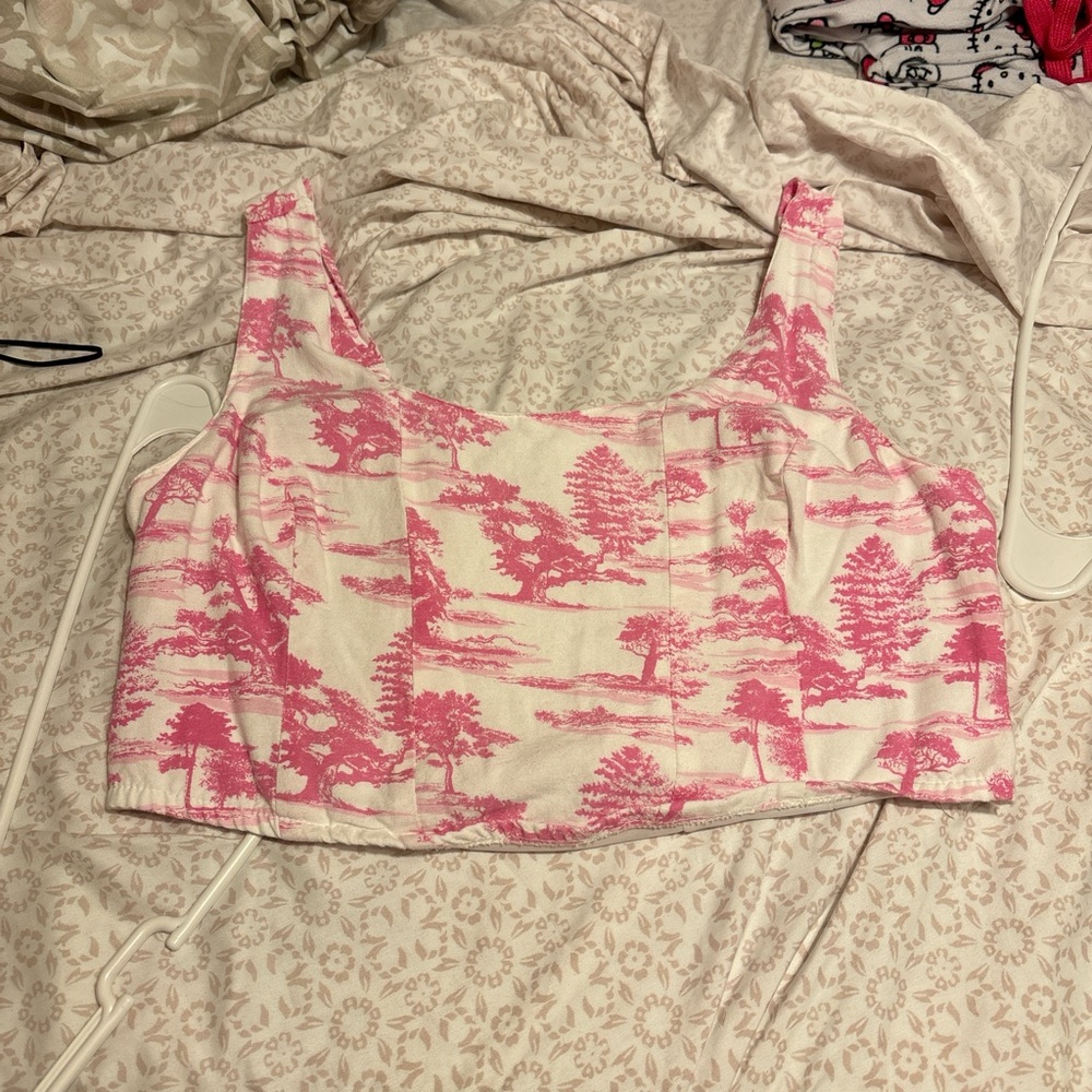 Pink corset top